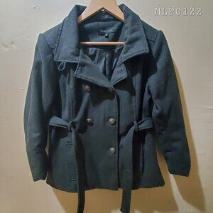 Women's New Look Charcoal Black Peacoat